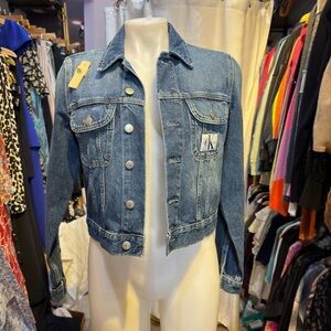 Calvin Klein Jeans Blue Denim Jacket cropped